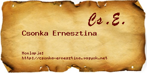 Csonka Ernesztina névjegykártya